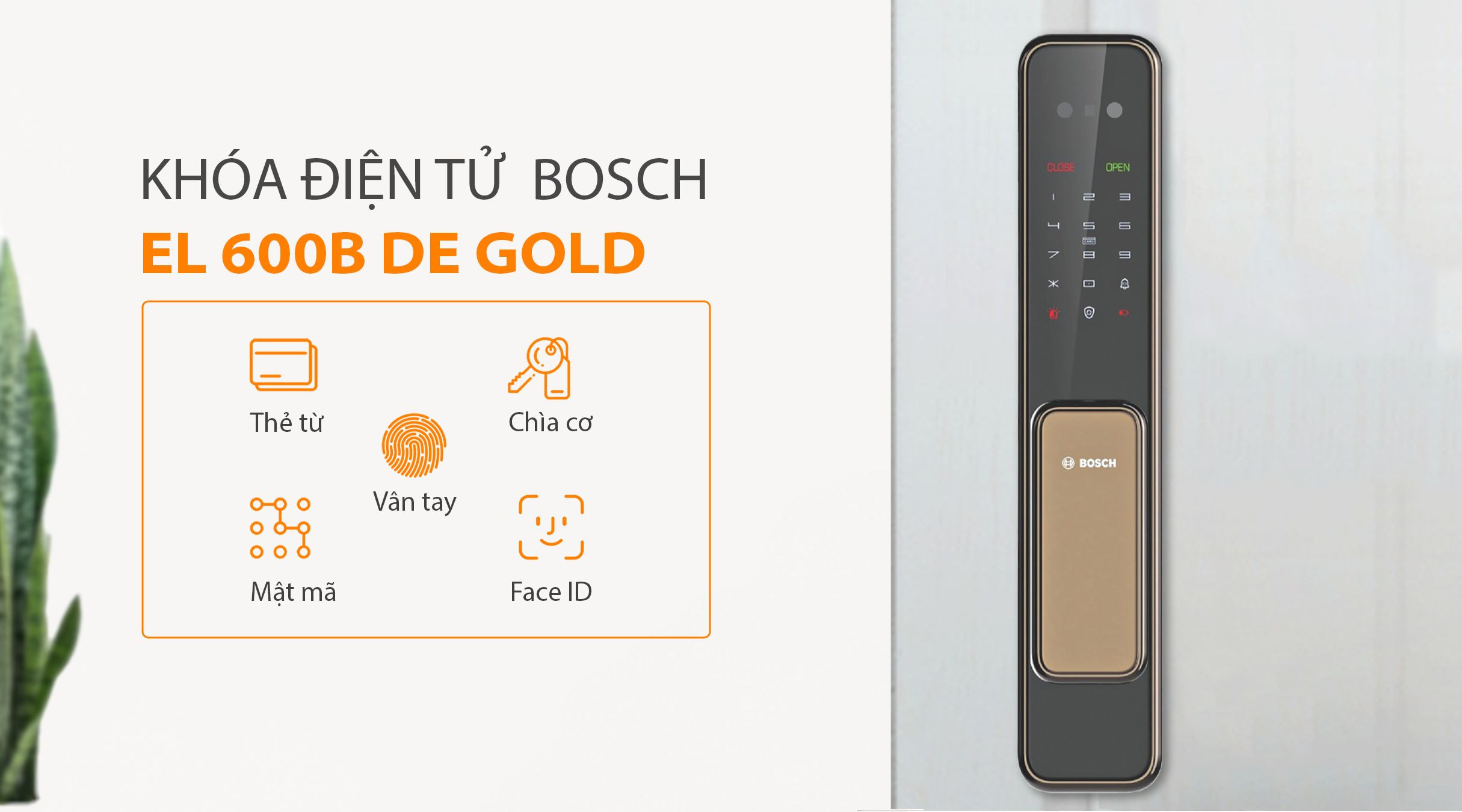 Cách mở khóa điện tử BOSCH EL 600B DE VÀNG